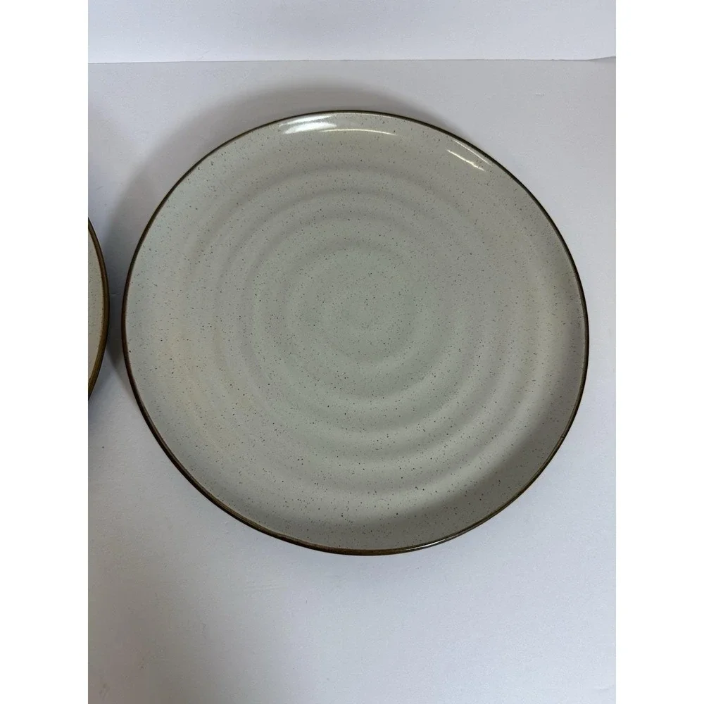 Nantucket By Overandback Stoneware Dinner Plates ~10.5